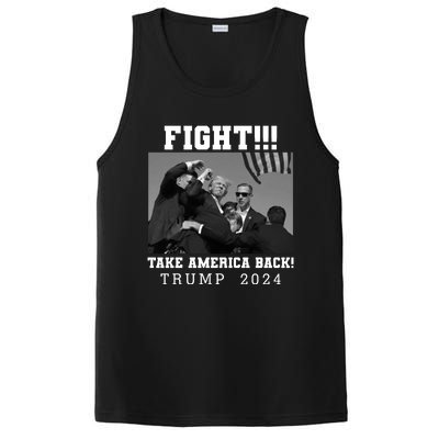 Trump Shot Fight For America Take America Back Trump 2024 PosiCharge Competitor Tank