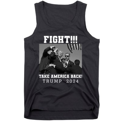 Trump Shot Fight For America Take America Back Trump 2024 Tank Top