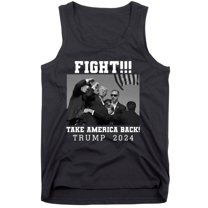 Trump Shot Fight For America Take America Back Trump 2024 Tank Top