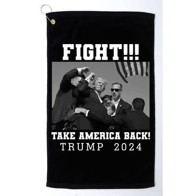 Trump Shot Fight For America Take America Back Trump 2024 Golf Towel
