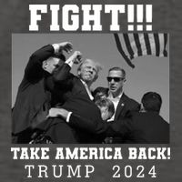 Trump Shot Fight For America Take America Back Trump 2024 Vector Backpack