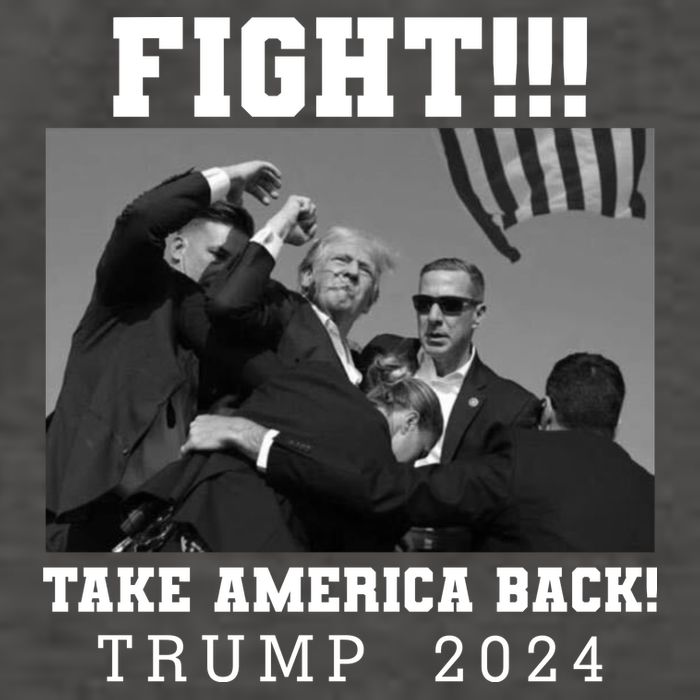 Trump Shot Fight For America Take America Back Trump 2024 Vector Backpack