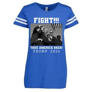 Trump Shot Fight For America Take America Back Trump 2024 Enza Ladies Jersey Football T-Shirt