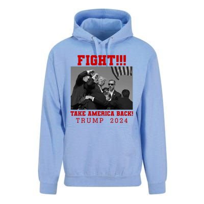 Trump Shot Fight For America Take America Back Trump 2024 Unisex Surf Hoodie