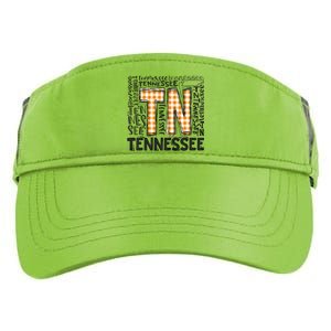 Tennessee State Flag Orange Plaid TN Adult Drive Performance Visor