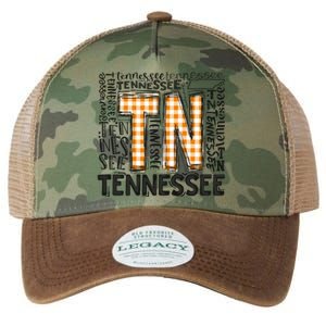 Tennessee State Flag Orange Plaid TN Legacy Tie Dye Trucker Hat