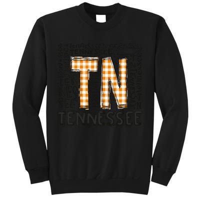 Tennessee State Flag Orange Plaid TN Sweatshirt