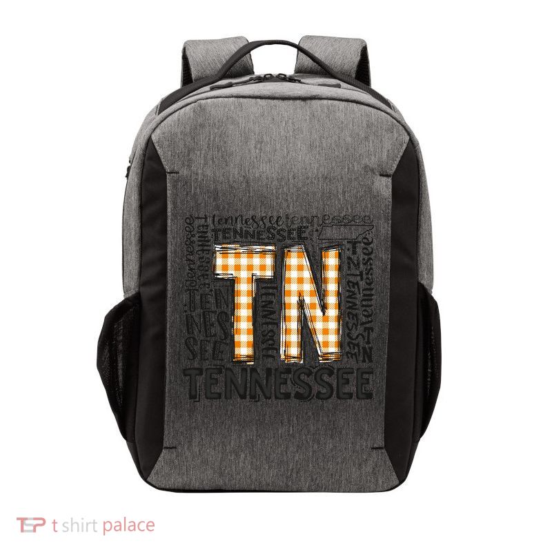 Tennessee State Flag Orange Plaid TN Vector Backpack