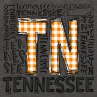 Tennessee State Flag Orange Plaid TN Vector Backpack