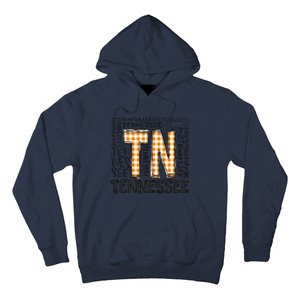 Tennessee State Flag Orange Plaid TN Hoodie