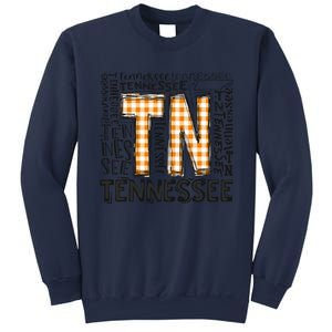 Tennessee State Flag Orange Plaid TN Sweatshirt