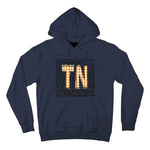 Tennessee State Flag Orange Plaid TN Tall Hoodie