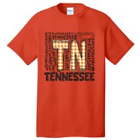 Tennessee State Flag Orange Plaid TN Tall T-Shirt