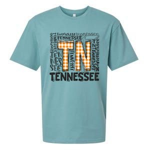 Tennessee State Flag Orange Plaid TN Sueded Cloud Jersey T-Shirt