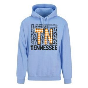 Tennessee State Flag Orange Plaid TN Unisex Surf Hoodie