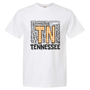 Tennessee State Flag Orange Plaid TN Garment-Dyed Heavyweight T-Shirt