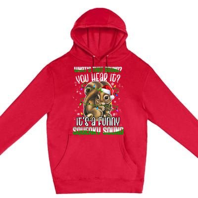 That Sound Funny Squeaky Sound Christmas Squirrel Gift Premium Pullover Hoodie