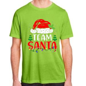 Team Santa Funny Christmas Lights Family Pajamas Matching Adult ChromaSoft Performance T-Shirt