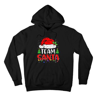 Team Santa Funny Christmas Lights Family Pajamas Matching Hoodie