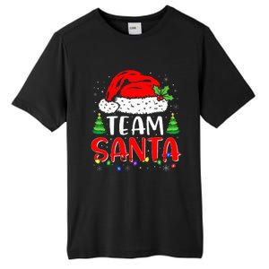 Team Santa Funny Christmas Lights Family Pajamas Matching Tall Fusion ChromaSoft Performance T-Shirt