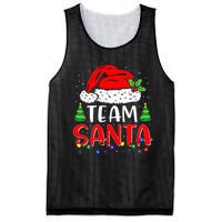 Team Santa Funny Christmas Lights Family Pajamas Matching Mesh Reversible Basketball Jersey Tank