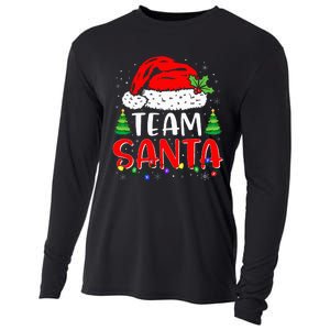 Team Santa Funny Christmas Lights Family Pajamas Matching Cooling Performance Long Sleeve Crew