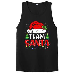 Team Santa Funny Christmas Lights Family Pajamas Matching PosiCharge Competitor Tank