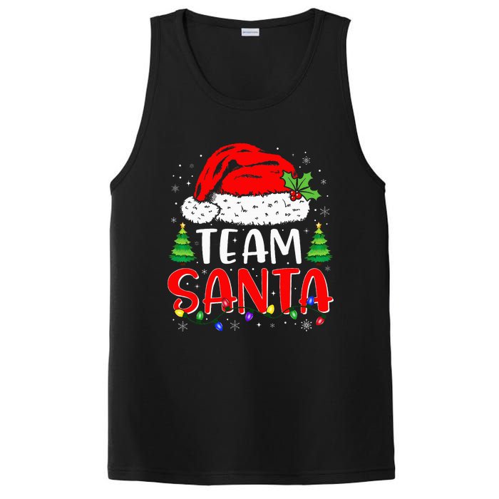 Team Santa Funny Christmas Lights Family Pajamas Matching PosiCharge Competitor Tank