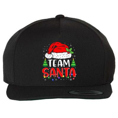 Team Santa Funny Christmas Lights Family Pajamas Matching Wool Snapback Cap
