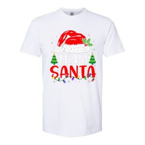 Team Santa Funny Christmas Lights Family Pajamas Matching Softstyle CVC T-Shirt