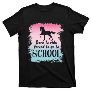 To School For Horseback Riding Horse funny T-Shirt