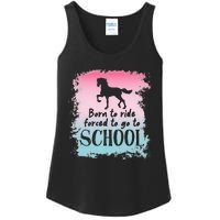 To School For Horseback Riding Horse funny Ladies Essential Tank