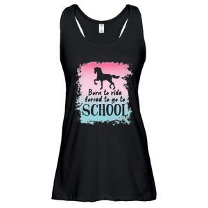 To School For Horseback Riding Horse funny Ladies Essential Flowy Tank