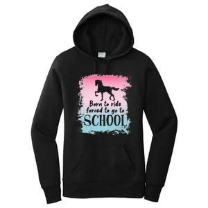 To School For Horseback Riding Horse funny Women's Pullover Hoodie