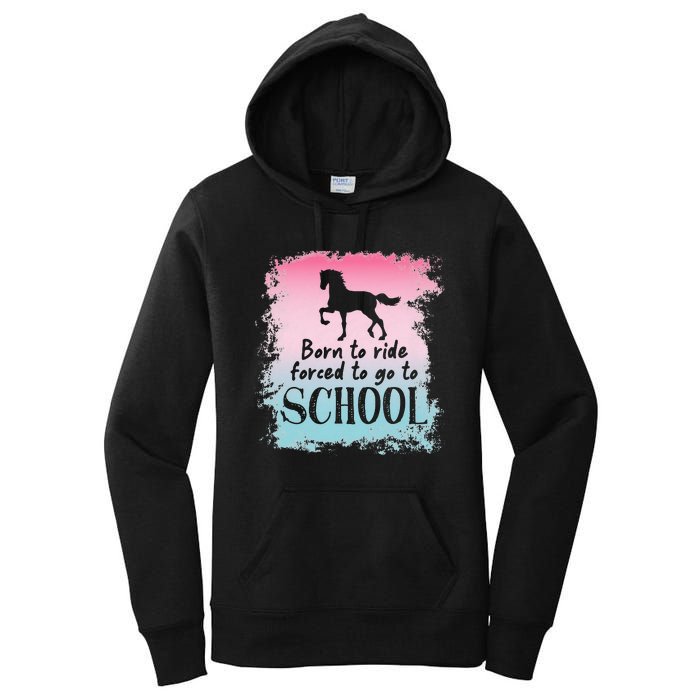 To School For Horseback Riding Horse funny Women's Pullover Hoodie