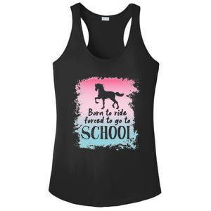 To School For Horseback Riding Horse funny Ladies PosiCharge Competitor Racerback Tank