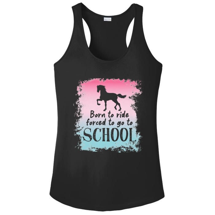 To School For Horseback Riding Horse funny Ladies PosiCharge Competitor Racerback Tank