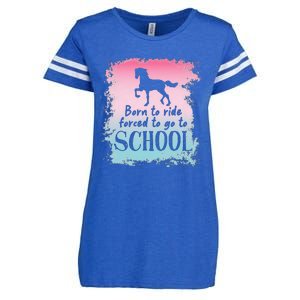 To School For Horseback Riding Horse funny Enza Ladies Jersey Football T-Shirt