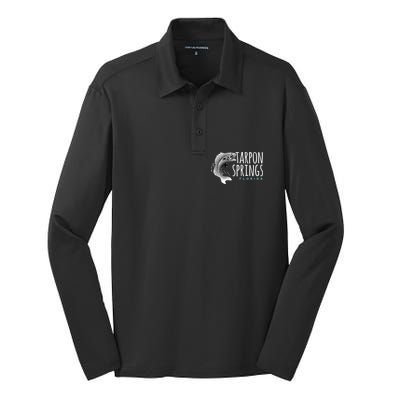 Tarpon Springs Fla. Florida Fishing Tarpon Silk Touch Performance Long Sleeve Polo