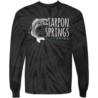 Tarpon Springs Fla. Florida Fishing Tarpon Tie-Dye Long Sleeve Shirt