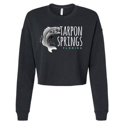Tarpon Springs Fla. Florida Fishing Tarpon Cropped Pullover Crew