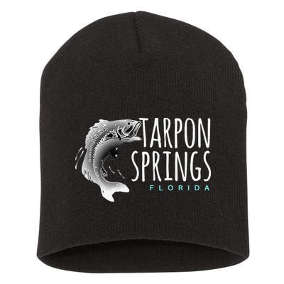 Tarpon Springs Fla. Florida Fishing Tarpon Short Acrylic Beanie