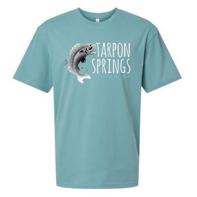 Tarpon Springs Fla. Florida Fishing Tarpon Sueded Cloud Jersey T-Shirt