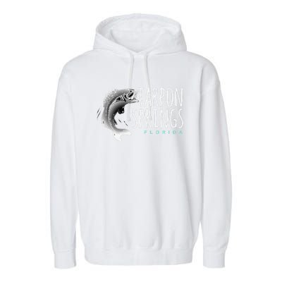 Tarpon Springs Fla. Florida Fishing Tarpon Garment-Dyed Fleece Hoodie