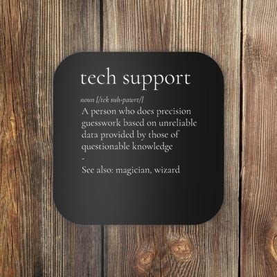 Tech Support Funny Definition Internet Nerd Coaster