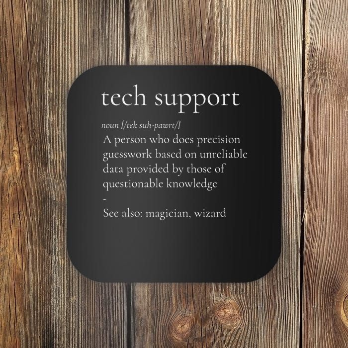 Tech Support Funny Definition Internet Nerd Coaster