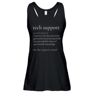 Tech Support Funny Definition Internet Nerd Ladies Essential Flowy Tank