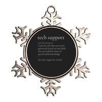 Tech Support Funny Definition Internet Nerd Metallic Star Ornament