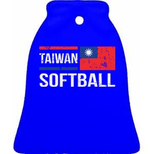 Taiwan Softball Flag S S League Fan Team Player Gift Ceramic Bell Ornament