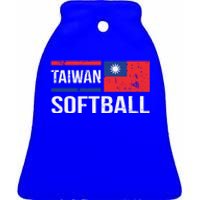 Taiwan Softball Flag S S League Fan Team Player Gift Ceramic Bell Ornament